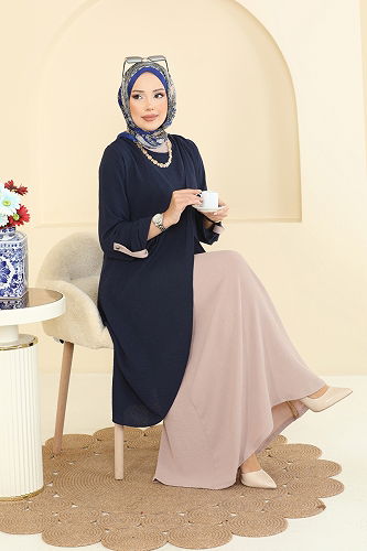 moda selvim Combined 2742SL432 Navy Blue&Vision - Thumbnail