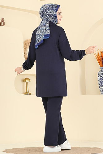 moda selvim طقم كحلي 2743AYD574 - Thumbnail