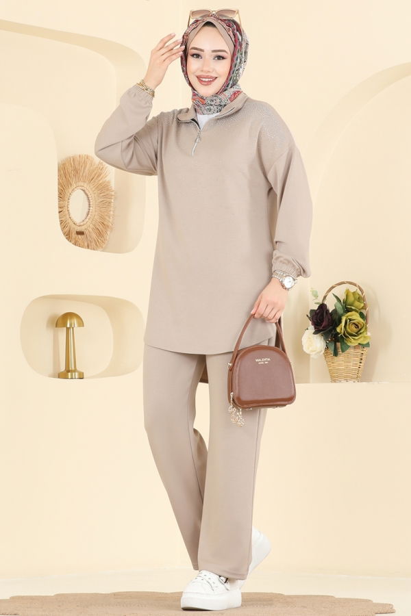 Modaselvim Hijab Combinations Combined 2743AYD574 Stone