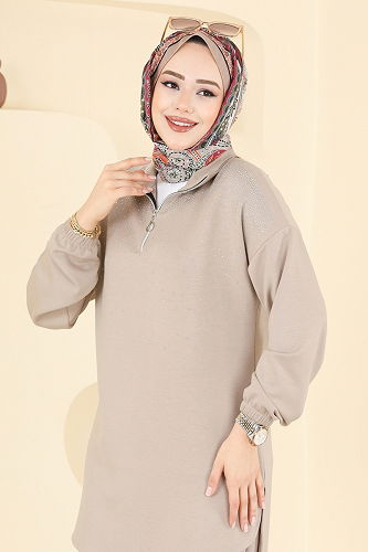 moda selvim طقم بيج 2743AYD574 - Thumbnail