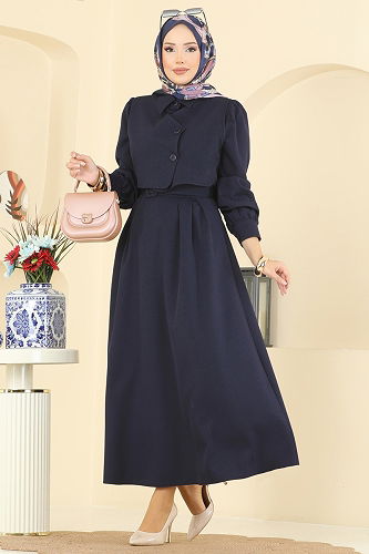 moda selvim طقم كحلي 2745SL432 - Thumbnail