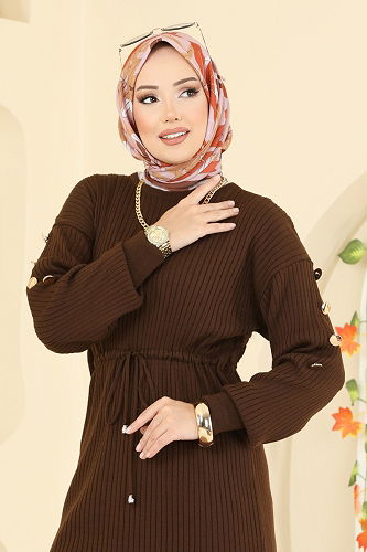 moda selvim طقم بني 2746AYD574 - Thumbnail