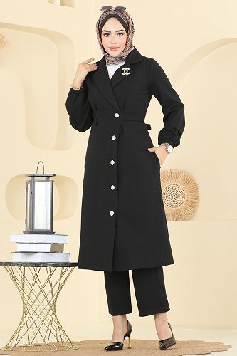 moda selvim طقم أسود 2747SL432 - Thumbnail