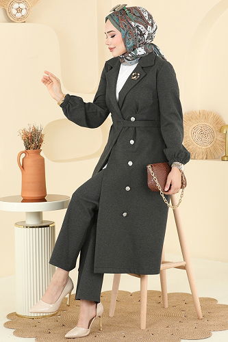 moda selvim طقم اخضر عفني 2747SL432 - Thumbnail