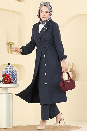 moda selvim طقم كحلي 2747SL432 - Thumbnail