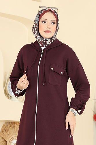 moda selvim طقم خمري 2748AYD574 - Thumbnail