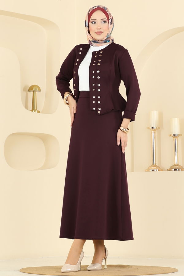 Modaselvim الاطقم طقم خمري 2748SL432