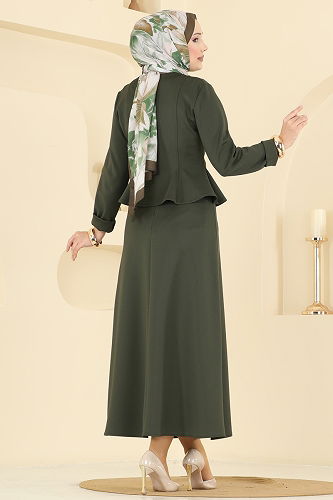 moda selvim طقم اخضر عفني 2748SL432 - Thumbnail