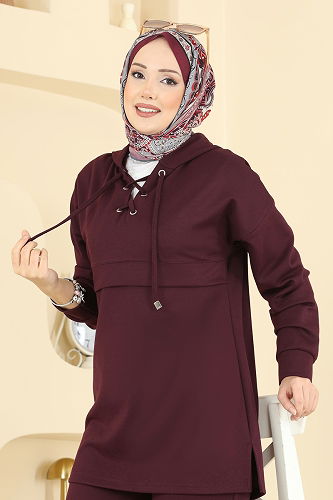 moda selvim Combined 2749AYD574 Burgundy - Thumbnail