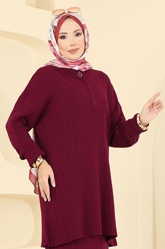 moda selvim Combined 2750AYD574 Burgundy - Thumbnail