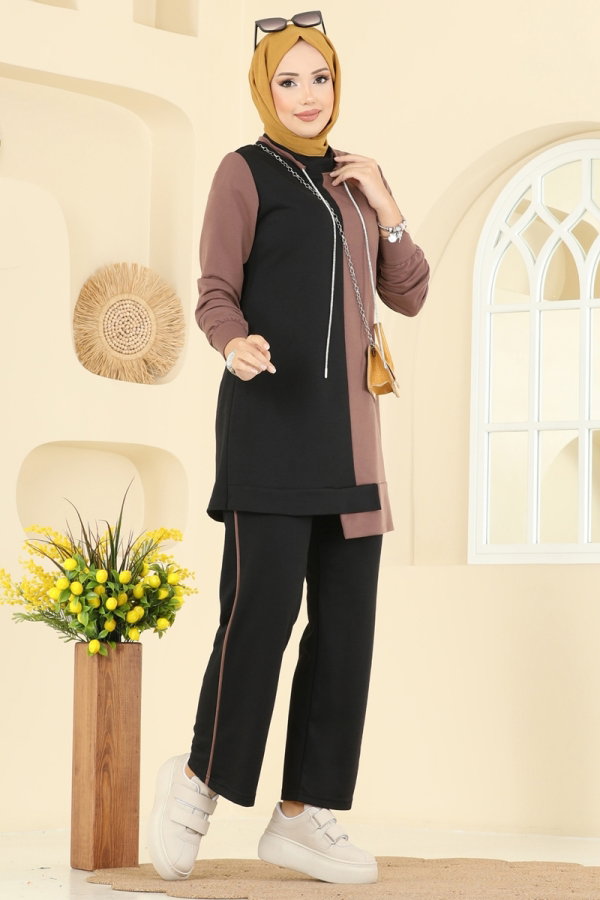 Modaselvim Hijab Combinations Combined 2750SL432 Black