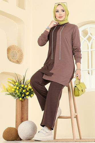 moda selvim طقم بني 2750SL432 - Thumbnail