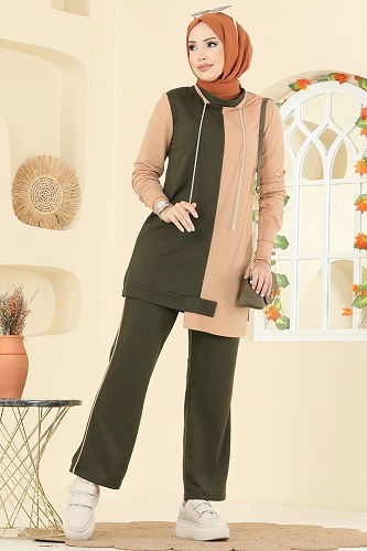 moda selvim طقم اخضر عفني 2750SL432 - Thumbnail