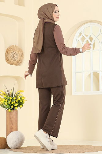 moda selvim طقم بني فاتح 2750SL432 - Thumbnail