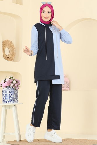 moda selvim طقم كحلي 2750SL432 - Thumbnail