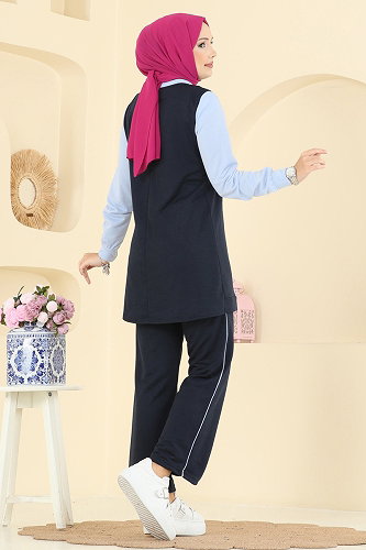 moda selvim طقم كحلي 2750SL432 - Thumbnail