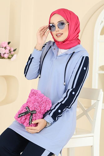 moda selvim Combined 2751SL432 Baby Blue & Navy Blue - Thumbnail