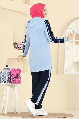 moda selvim Combined 2751SL432 Baby Blue & Navy Blue - Thumbnail