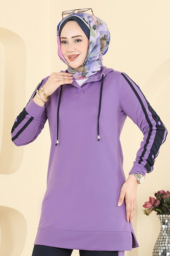 moda selvim طقم ليلكي وكحلي 2751SL432 - Thumbnail