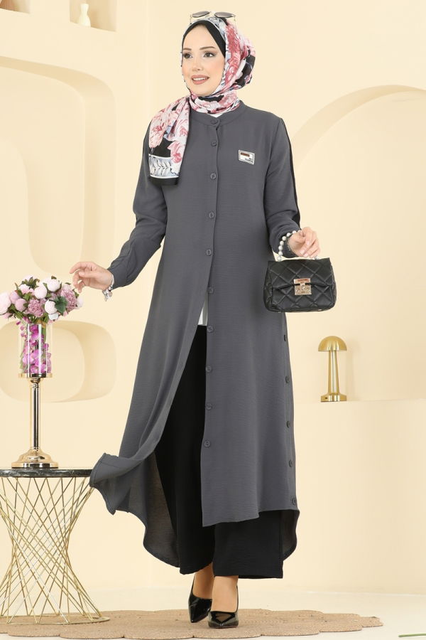 Modaselvim الاطقم طقم رمادي غامق 2752SL432