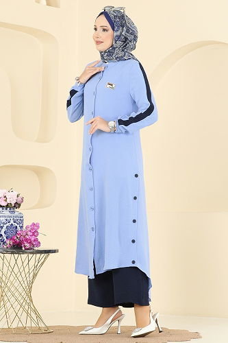 moda selvim طقم أزرق فاتح 2752SL432 - Thumbnail