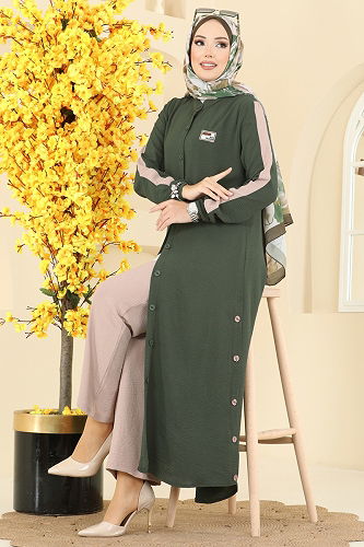 moda selvim طقم اخضر عفني 2752SL432 - Thumbnail