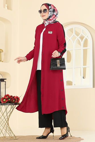 moda selvim طقم احمر 2752SL432 - Thumbnail