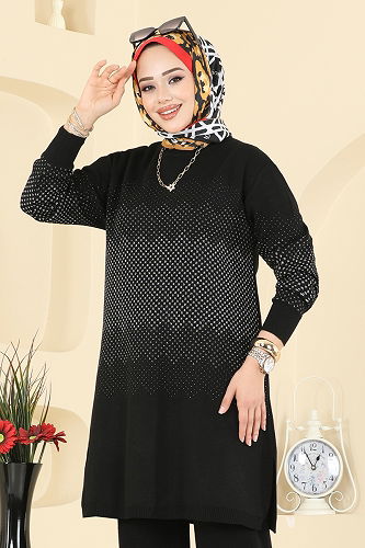 moda selvim طقم أسود 2754AYD574 - Thumbnail