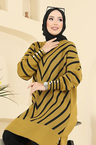 moda selvim طقم فسفوري & أسود 2755AYD574 - Thumbnail