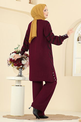 moda selvim Combined 2755AYD574 Burgundy - Thumbnail
