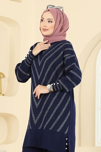 moda selvim Combined 2755AYD574 Navy Blue - Thumbnail