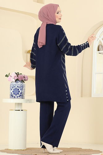 moda selvim Combined 2755AYD574 Navy Blue - Thumbnail