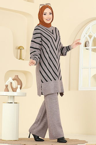 moda selvim طقم بيج 2755AYD574 - Thumbnail