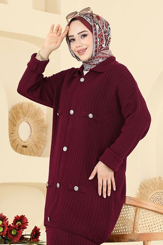 moda selvim Combined 2756AYD574 Burgundy - Thumbnail