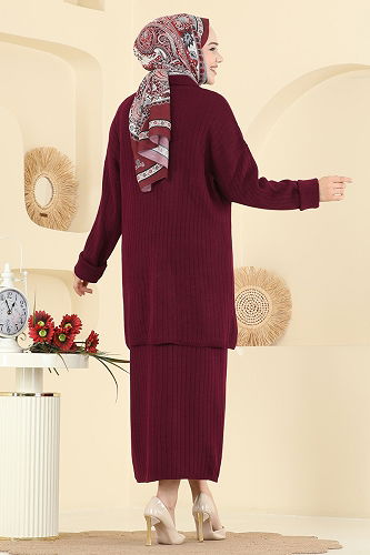 moda selvim Combined 2756AYD574 Burgundy - Thumbnail