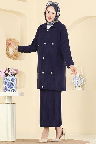 moda selvim Combined 2756AYD574 Navy Blue - Thumbnail