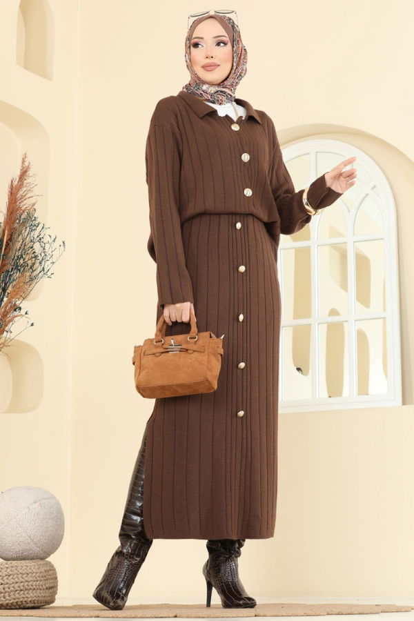 Modaselvim الاطقم طقم بني 2757AYD574