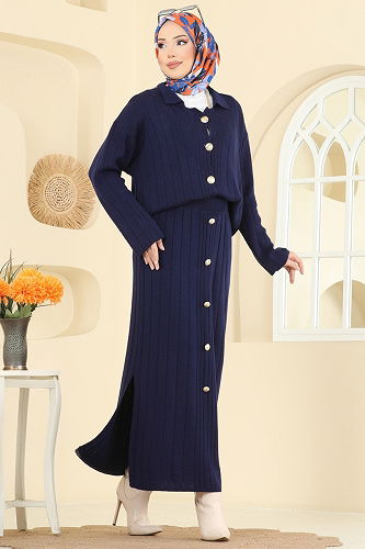 moda selvim Combined 2757AYD574 Navy Blue - Thumbnail