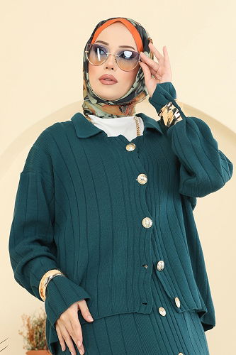 moda selvim طقم بترولي 2757AYD574 - Thumbnail