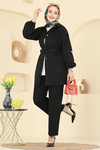 moda selvim طقم أسود 2757SL432 - Thumbnail