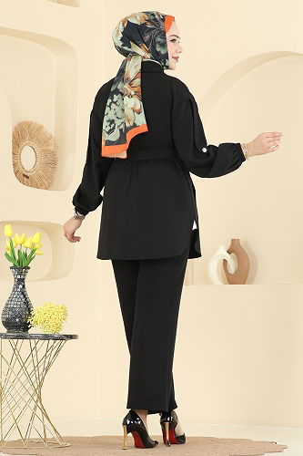 moda selvim طقم أسود 2757SL432 - Thumbnail