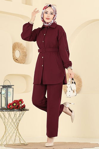 moda selvim Combined 2757SL432 Burgundy - Thumbnail