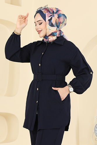 moda selvim طقم كحلي 2757SL432 - Thumbnail