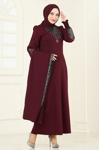 moda selvim Combined 2758ASMK1074 Burgundy - Thumbnail