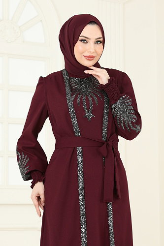 moda selvim Combined 2758ASMK1074 Burgundy - Thumbnail
