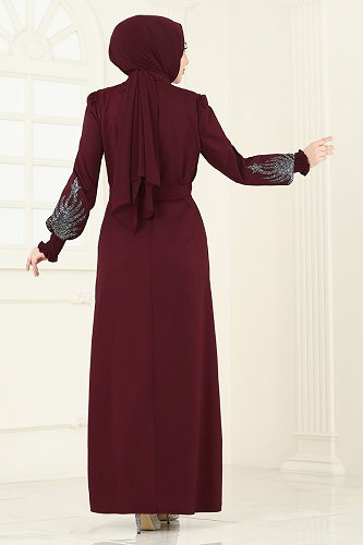 moda selvim طقم خمري 2758ASMK1074 - Thumbnail