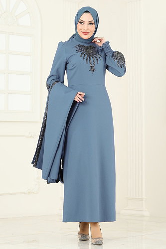 moda selvim Combined 2758ASMK1074 Light Indigo - Thumbnail