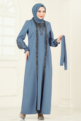 moda selvim Combined 2758ASMK1074 Light Indigo - Thumbnail