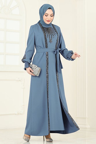 moda selvim طقم أزرق فاتح 2758ASMK1074 - Thumbnail