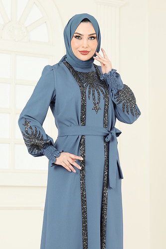 moda selvim طقم أزرق فاتح 2758ASMK1074 - Thumbnail